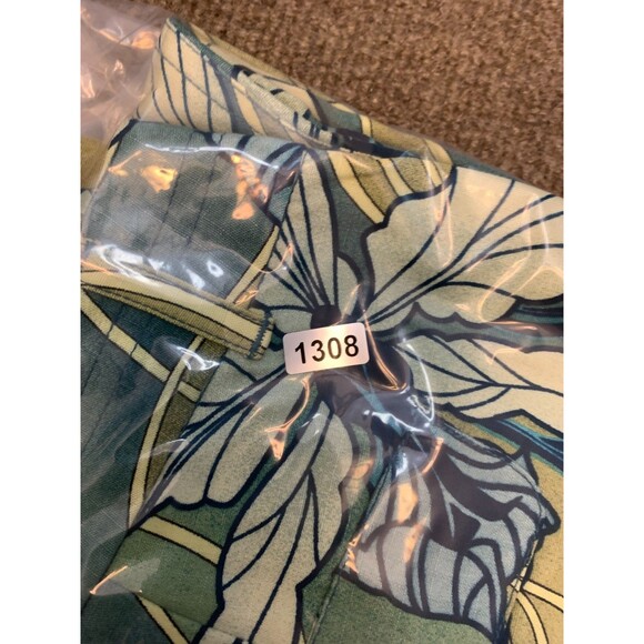 Tommy Bahama Pants Womens 6 Silk Floral Wide Leg Capri Tropical Cropped Green - Picture 7 of 7